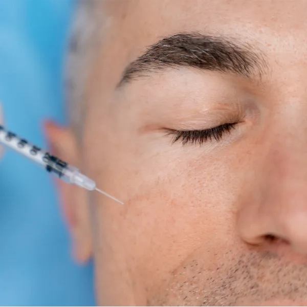 mujer recibiendo tratamiento de botox para el bruxismo en clínica funes dental y estética en málaga